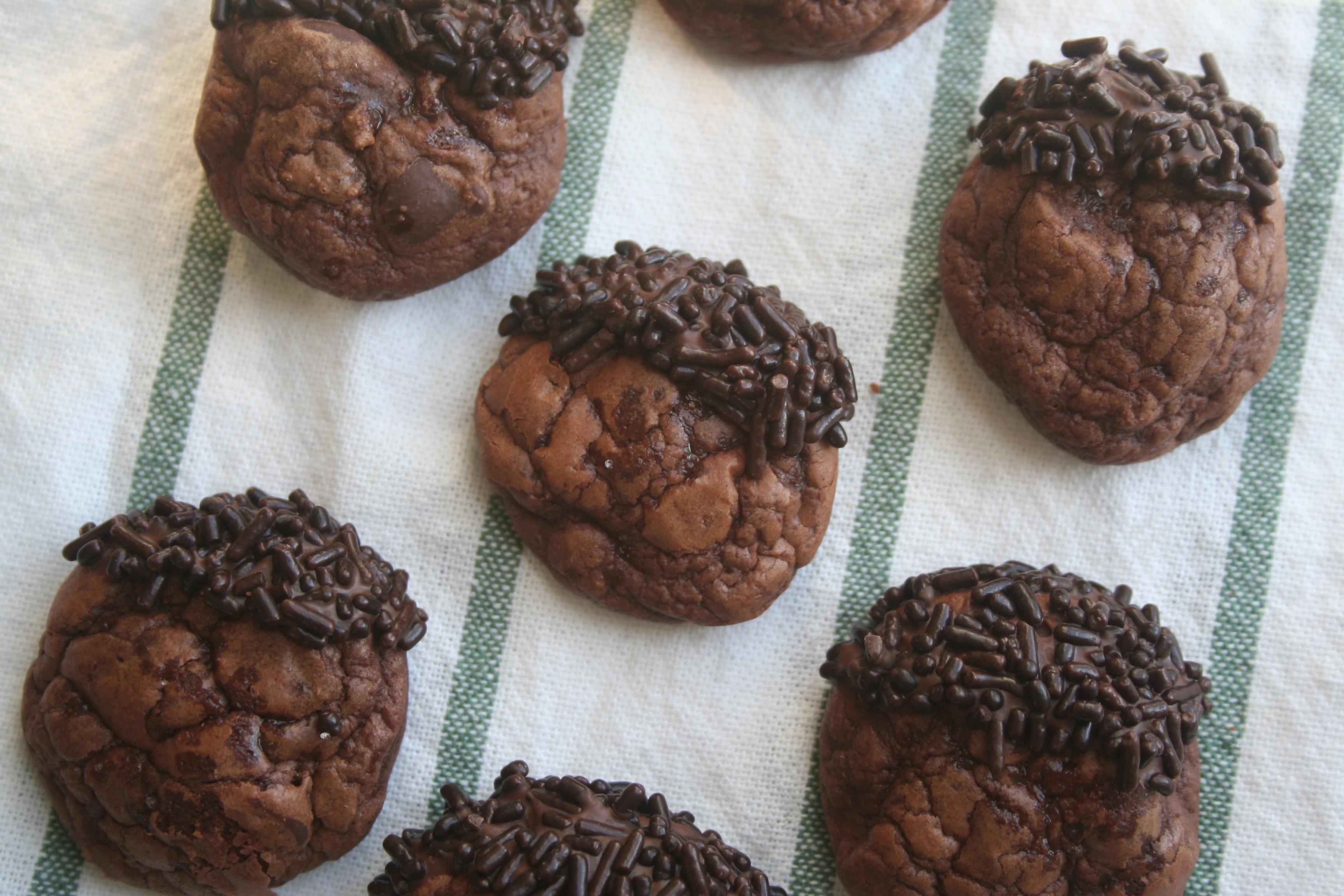 salted chocolate truffle cookies