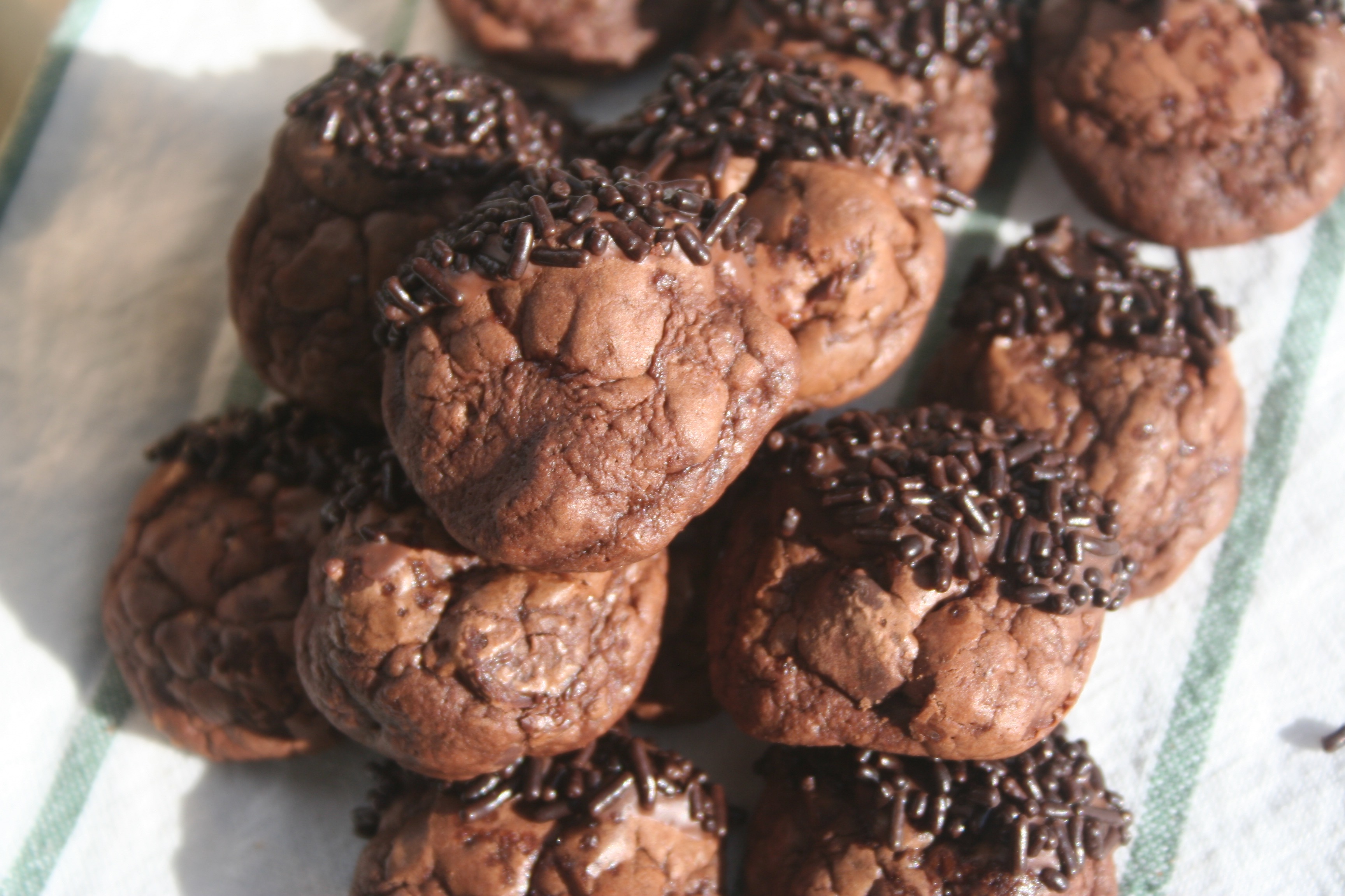 salted chocolate truffle cookies