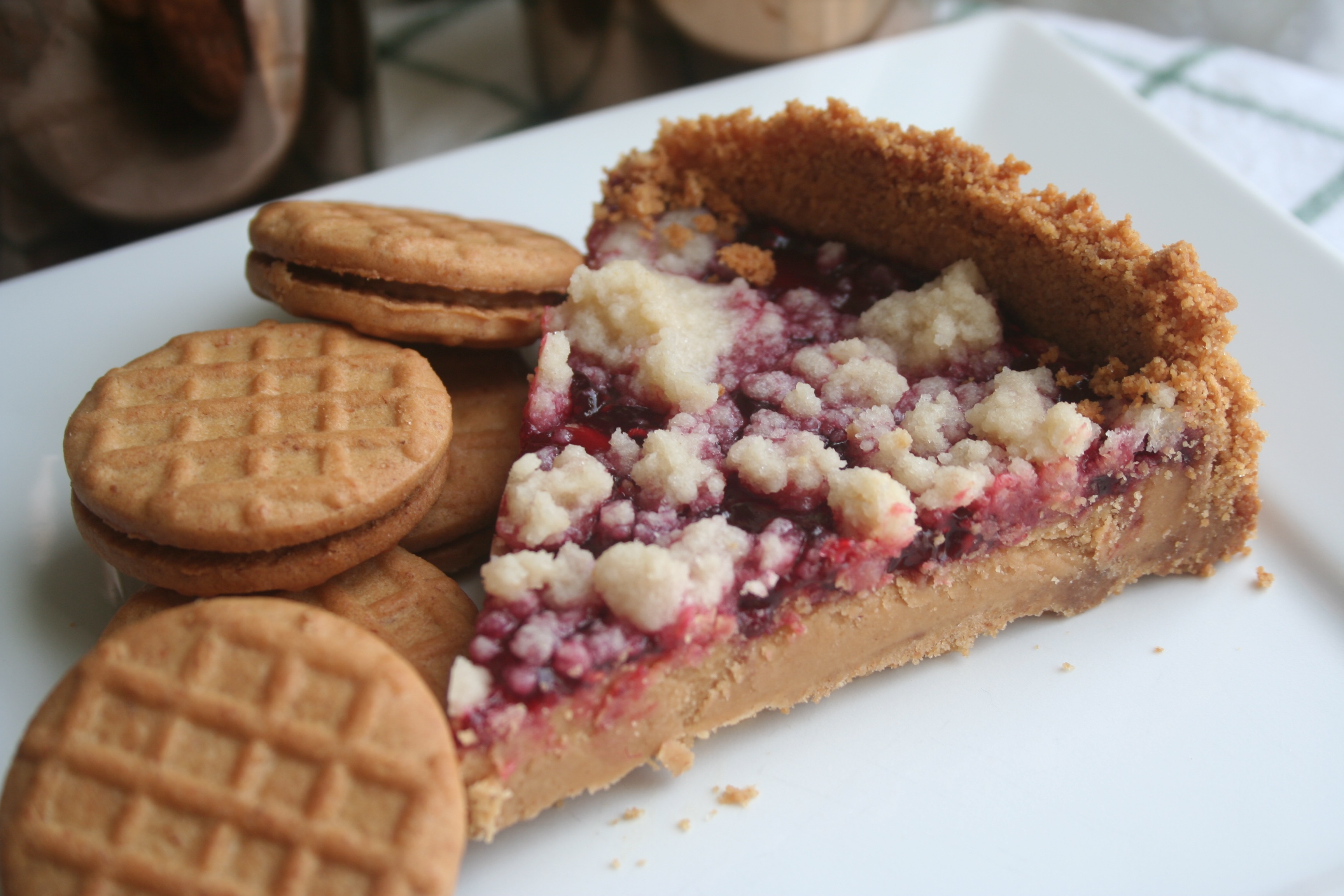 peanut butter raspberry pie