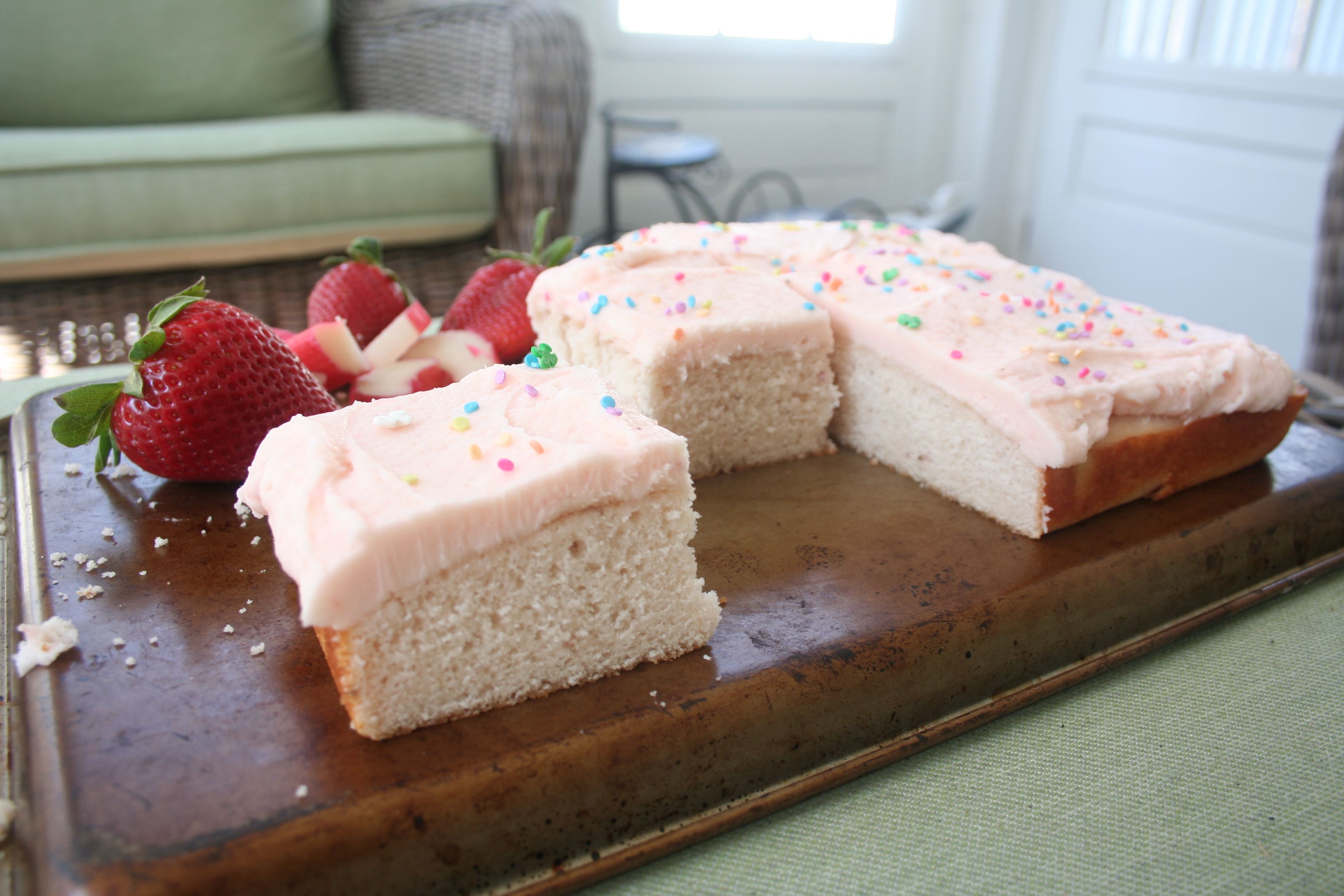 strawberry rhubabrb cake