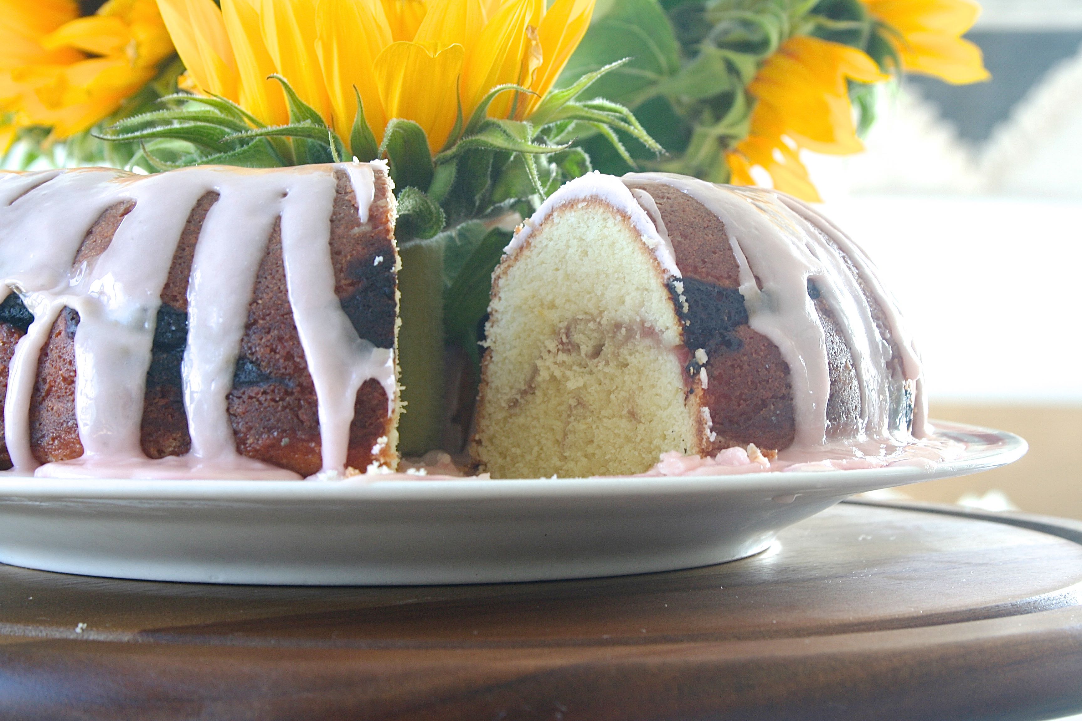 lemon rhubarb bundt cake