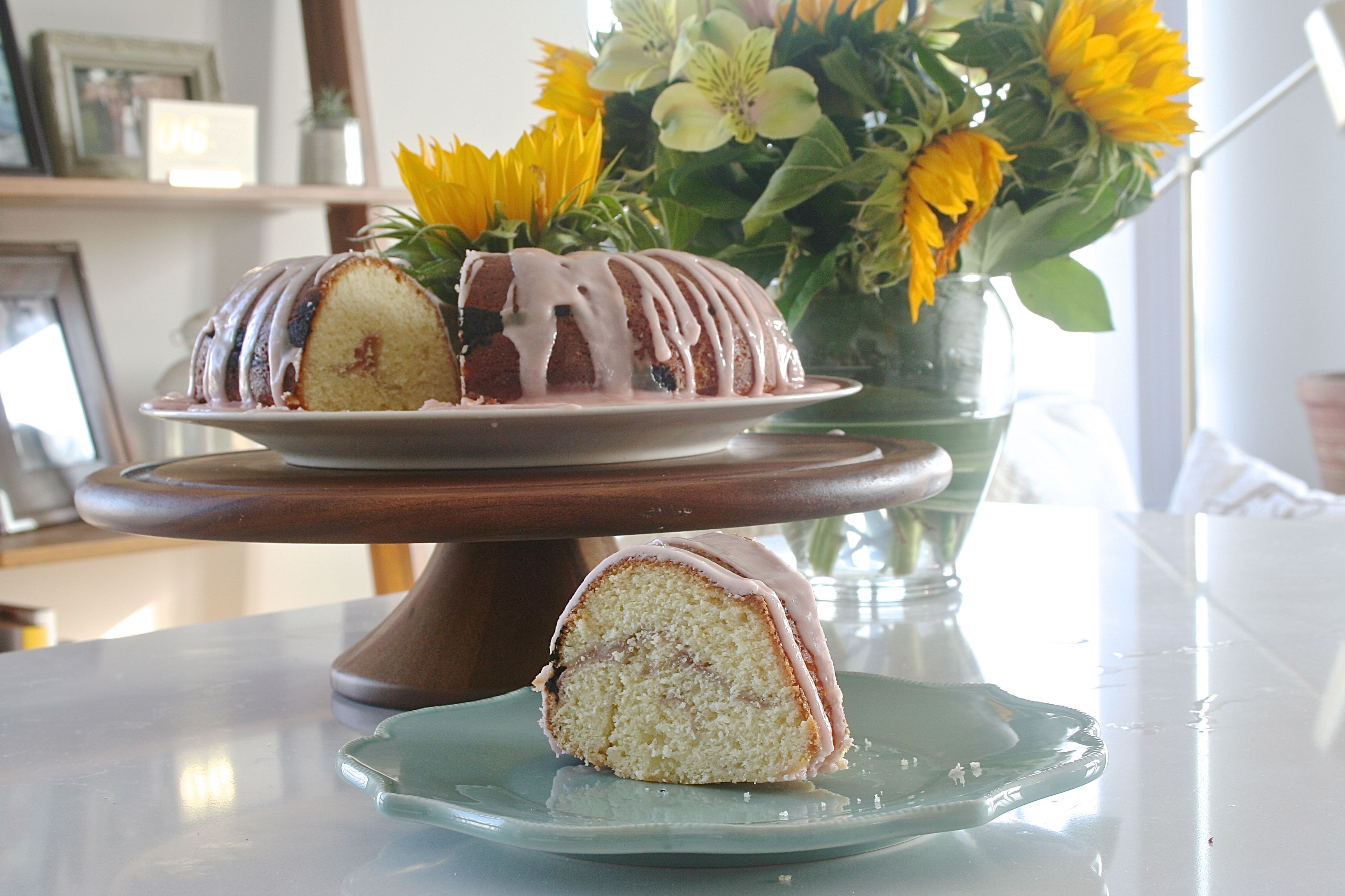 lemon rhubarb bundt cake