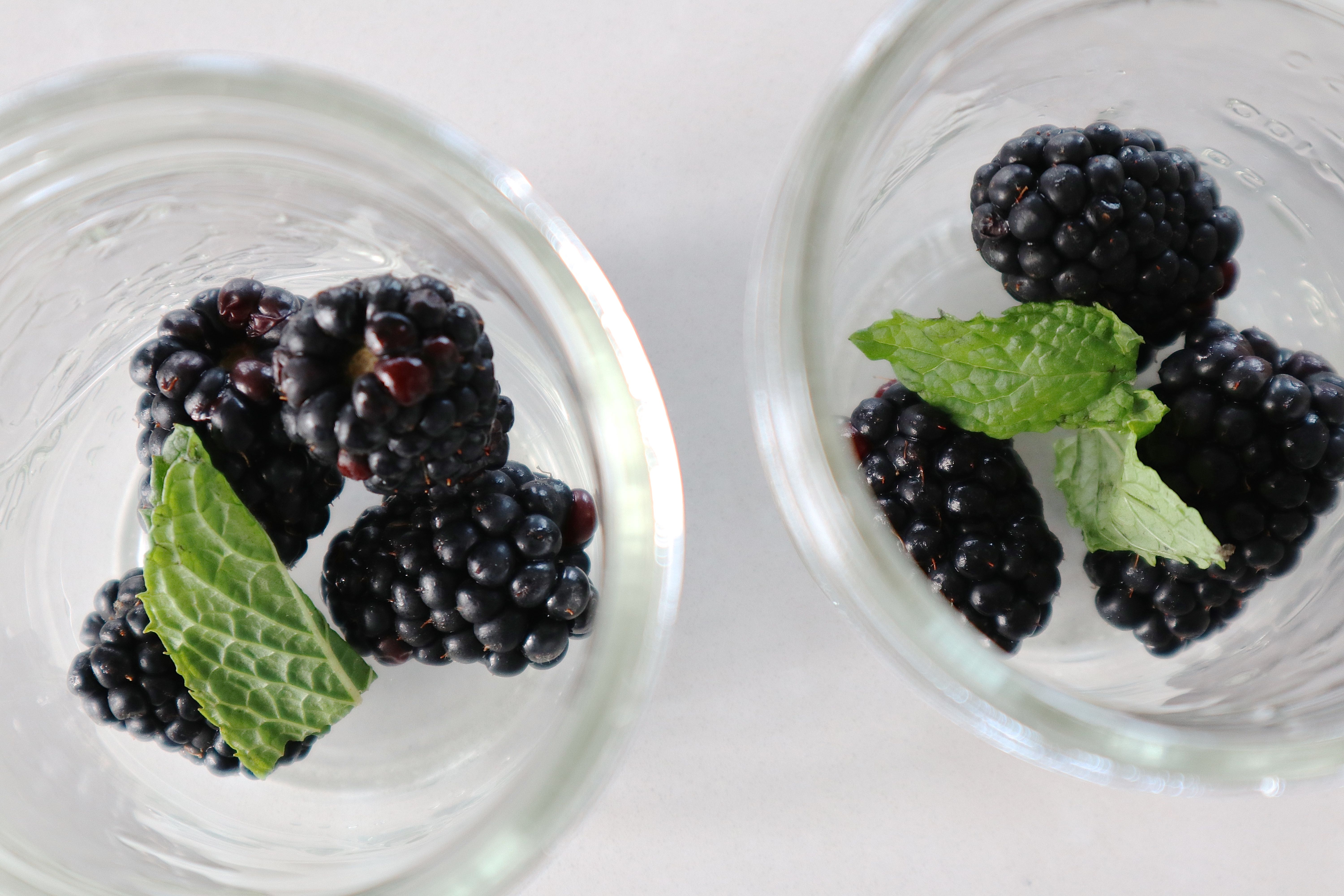 blackberry bourbon lemonade with mint