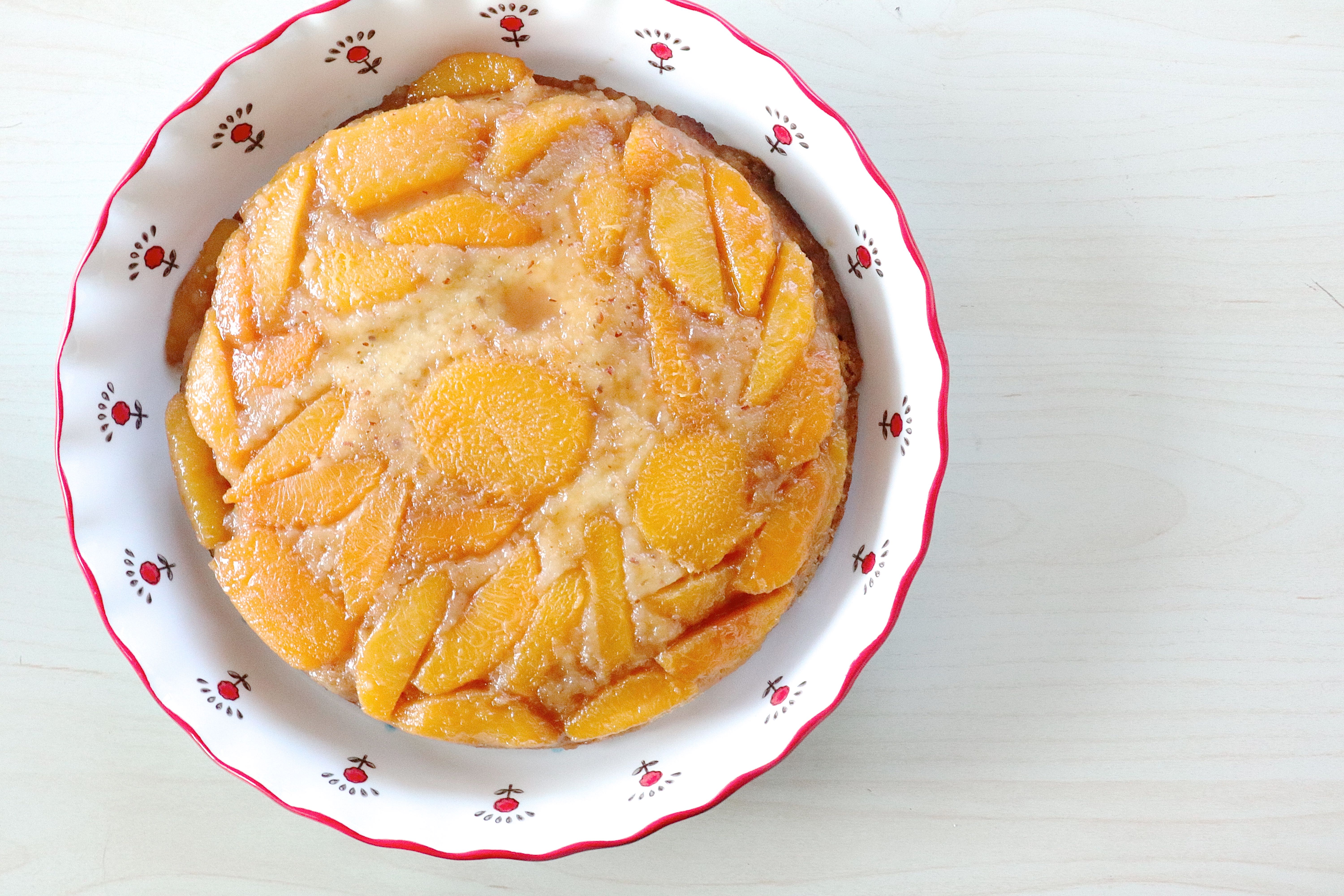 peach upside down cake