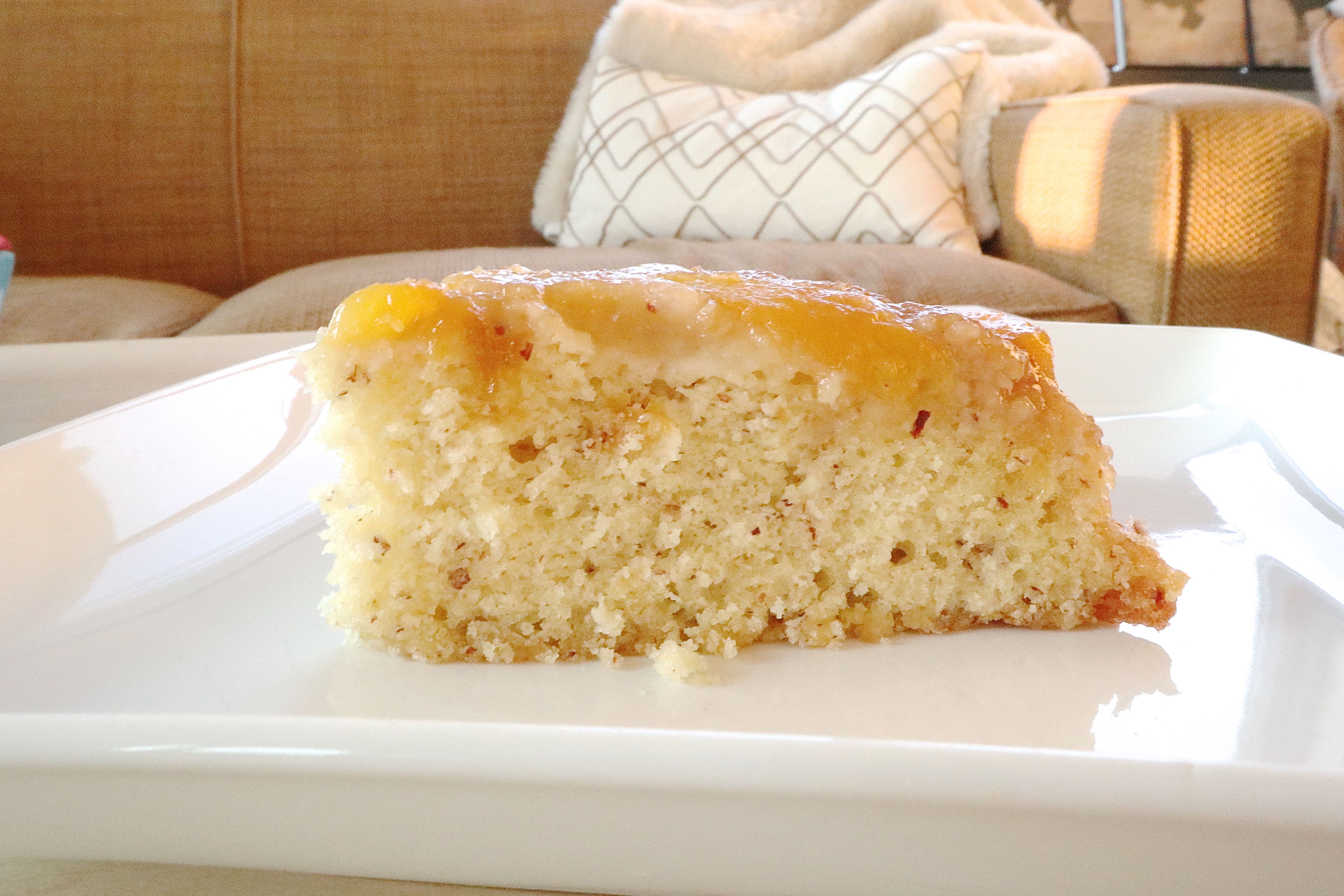 peach upside down cake